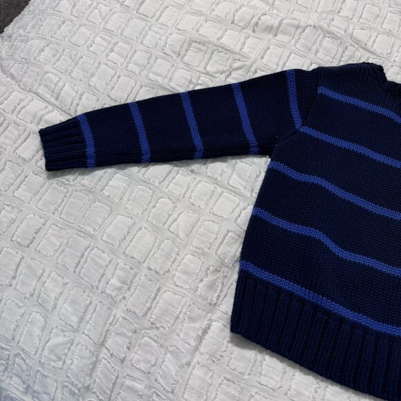 Vintage Polo Ralph Lauren Boys Striped Navy Sweater Size 4T With Tags - Picture 9 of 10